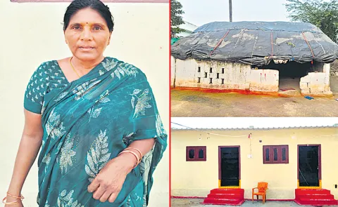 Villagers built a new house to replace the old house