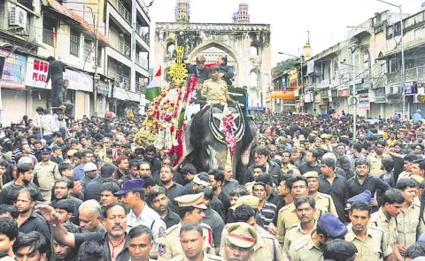 Bibi Ka Alam Every Year Procession Underway In Hyderabad City