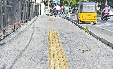 The First Footpath Made Of Plastic Paver Blocks In Hyderabad Somajiguda