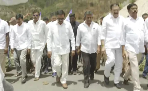 AP Police Block YSRCP Supporters At Somashila Project