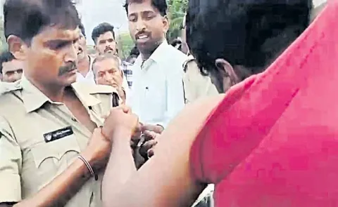 TDP activist attacks against police