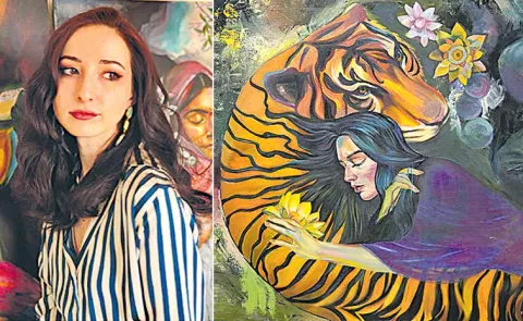 Russian Artist Julia Usmanova Bikner's House Painting Exhibition