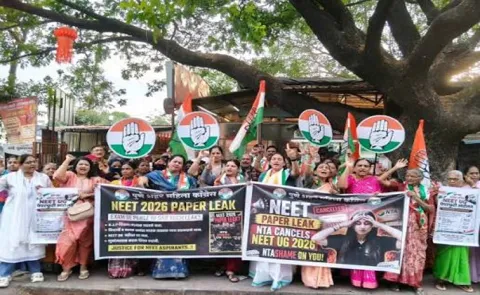 Congress demand resignation of Union Education Minister over exam paper leak