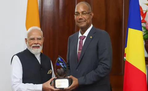 Modi conferred Seychelles highest honour for environmental leadership
