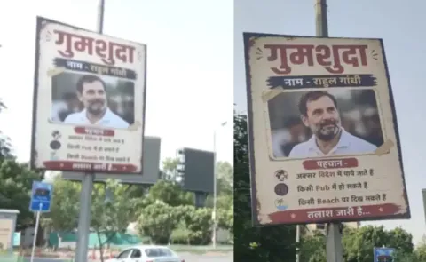 Rahul Gandhi Missing Posters Surface in Delhi