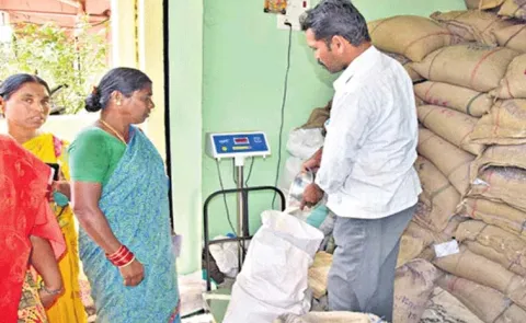 Distribution Of Ration Rice To Ration Cardholders