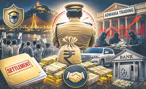 Vijayawada Police Boss Settlement Style in Chandrababu Govt