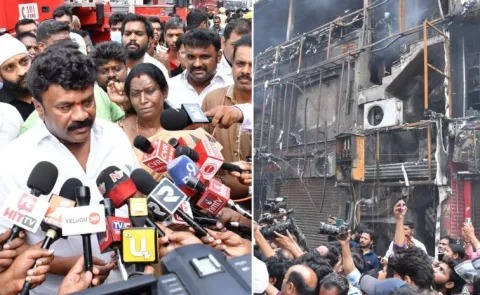 Talasani Srinivas Yadav Visits Fire Affected Families