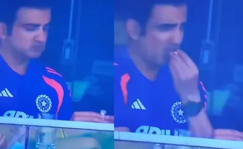 Gambhir-Seen-Consuming Mysterious Product In-Dressing Room Viral