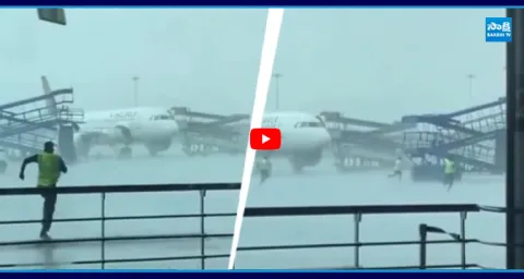Shocking Scenes Giant Storm Winds Damaged 3 Air India Planes 1