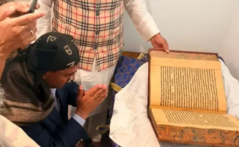 old Guru Granth Sahib manuscript arrives in Scotland