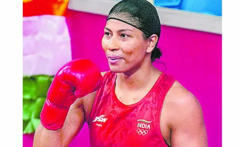 Lovlina in Commonwealth Games practice