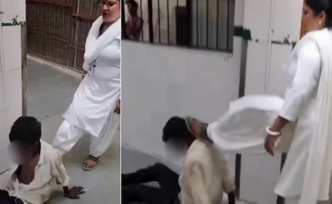 UP hospital woman employee kicks patient 10 times in 35 seconds suspended