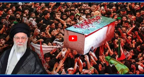 Late Supreme Leader Khameneis Final Funeral In Mashhad  1