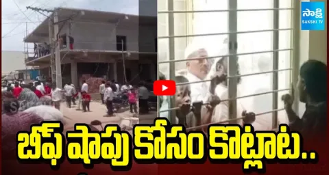 Two Groups Fight In Beef Shop at Jogipet Sangareddy District 2