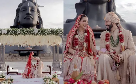 Bigg Boss OTT 2 Fame Palak Purswani Rohan Khanna Marraige At the Adiyogi Statue