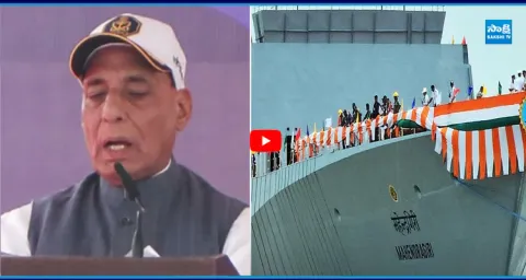 Rajnath Singh Dedicates INS Mahendragiri to the Nation in Visakhapatnam  1