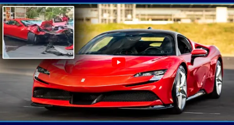 Lavish Ferrari Car Accident In Film Nagar Hyderabad 1