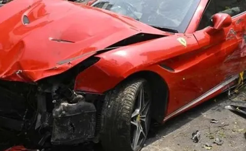 Hyderabad Filmnagar Ferrari Car Accident