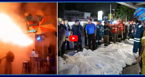 Massive Fire Tragedy In Pub At Bangkok City 1