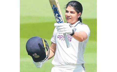 Indian womens cricket team close to huge victory in historic Test match