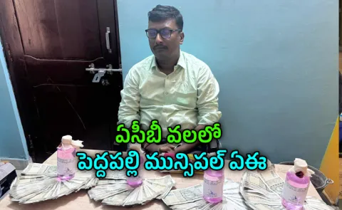 Peddapalli Ae Held Red Handed While Taking Rs 2 Lakh Bribe