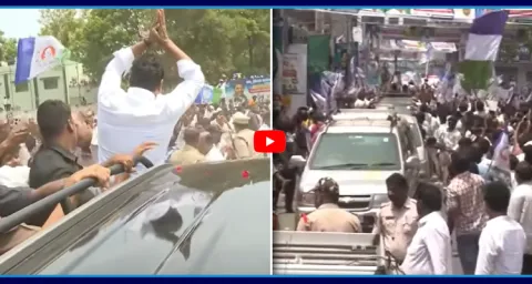 Heavy Crowd For YS Jagan At Bhimavaram Tour 1