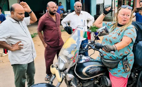 Russian Model Sola Bullet Bike Journey Across India Reaches Sileru