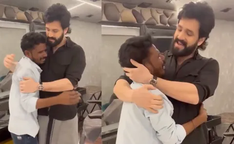 Akhil Akkineni Meets His Fan Ayyagare No 1 Fame Naga Raju