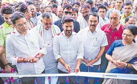 CM Revanth at the inauguration of the girls school building in Kothakota
