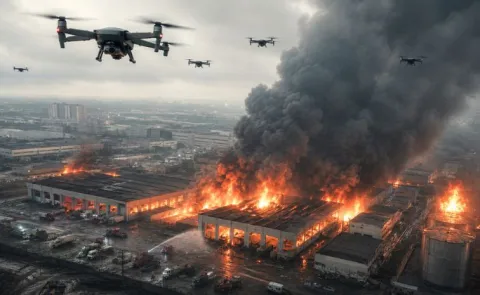 Ukraine drone strikes kill seven at Russian warehouses