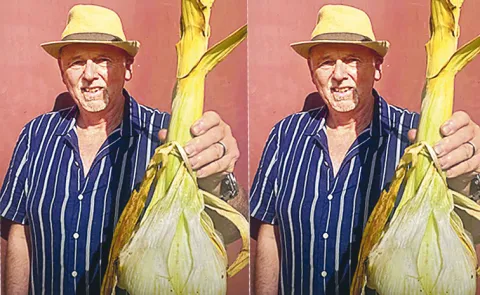 Graham Barratt has cultivated a giant elephant garlic bulb weighing 1. 75 kg