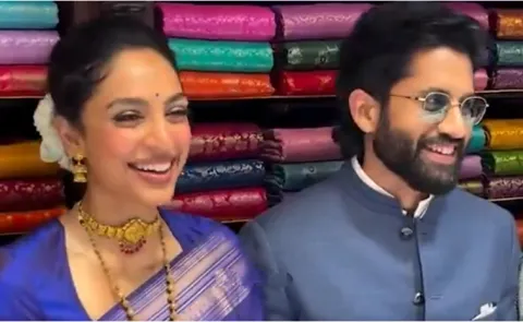 Naga Chaitanya sobhita dhulipala visit shopping mall at hyderabad