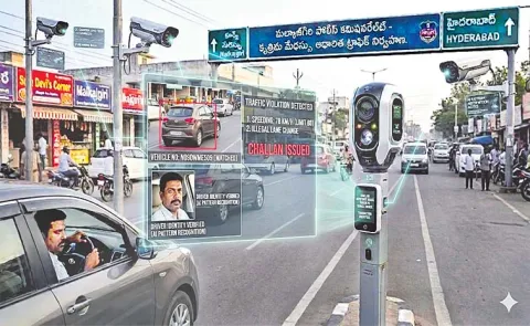 Traffic Challans Issued Using Artificial Intelligence Hyderabad Telangana