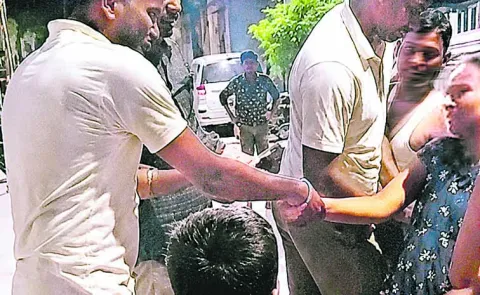 Inappropriate behavior towards KV Reddy wife during his arrest