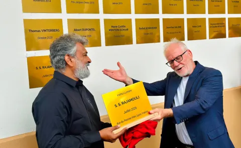SS Rajamouli Shares His Feeling after his Name at Lumiere Museum