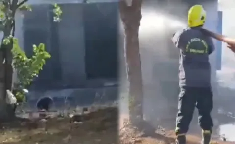 A major fire broke out at a nearby fireworks shop in Sivakasi