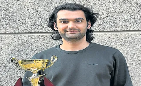 Raja Rithvik won the silver medal at the Menuires International Chess Championship