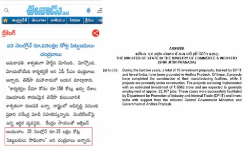 The Center has clarified the real issue on investments in AP