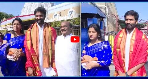 Margani Bharat Visit At Tirumala Temple With Family 1