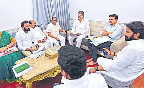 KTR in review with BRS Sir committee