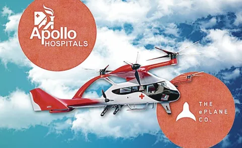Apollo Hospitals ePlane MoU Electric Air Ambulances Medical Drones India