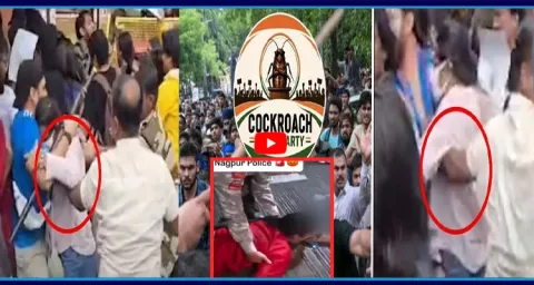 Male Police Officer Misbehaves With Woman Protesters In Dadar  1
