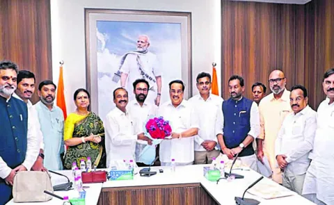 Union Minister CR Patil with Telangana BJP MPs