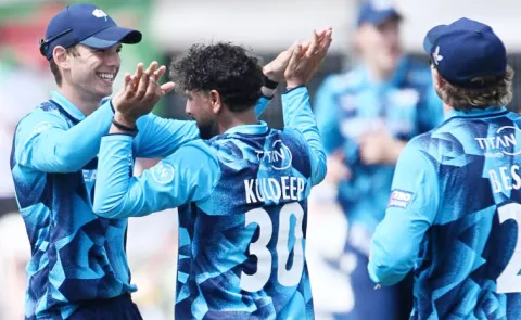 Kuldeep Yadav 2 wickets in over Yorkshire after ENG vs IND 2026 snub