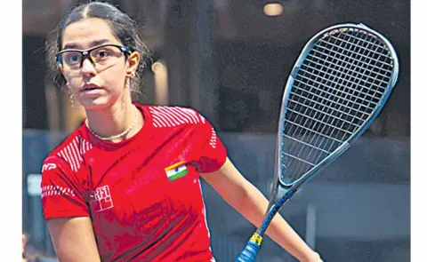 Anahat Singh in the semifinals of the World Squash Junior Championship