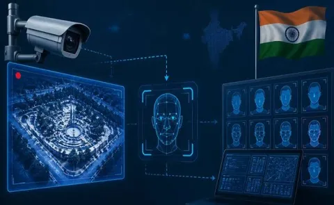 Facial Recognition Cameras Installed At Jantar Mantar