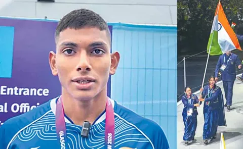 Ravi Budigina finished fourth in Para swimming