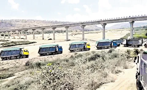 Illegal sand mining in YSR Kadapa district