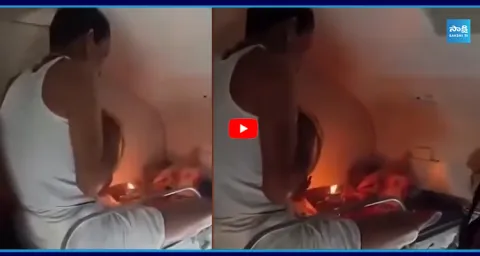 Viral Video: Shocking! Man Performs Puja With Diya Inside AC Train Coach  1